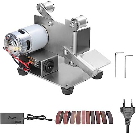 Amoladora de Banco, Amoladora multifuncional, Mini lijadora de banda eléctrica, pulidora DIY, afiladora de bordes(15)