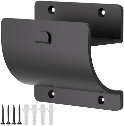 TRUSOON Ladder Hooks, 1 Pack Ladder Hangers for Garage Wall Wheelbarrow Hanger for Home Storage, Black