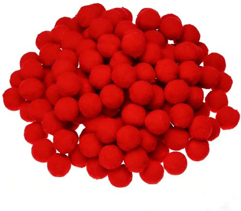 JKCD 500 Stück Mini-Filzkugeln, kleine 8-mm-Filzkugeln, geeignet für Partydekorationen, kreative DIY-Dekorationen zu Ostern, Weihnachten, Bastelzubehör (rot)