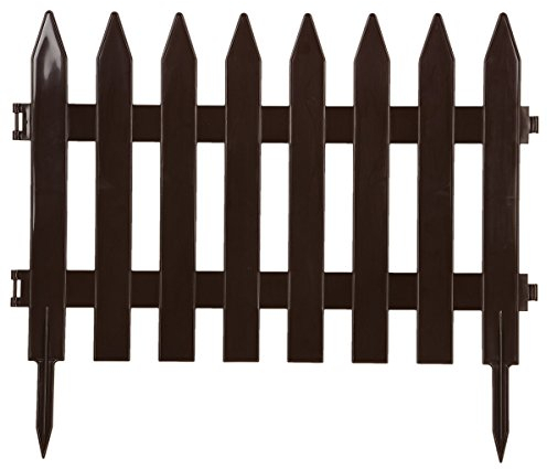 Prosperplast 3,5 m Zierzaun Hohe 29 cm Friesenzaun Gartenzaun Kunststoffzaun Beetumrandung braun