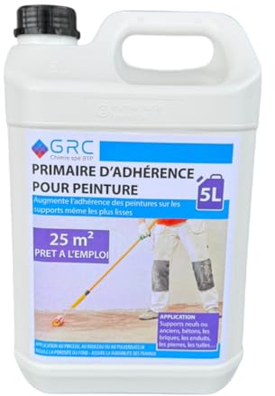 GRC - Primaire d'adhérence pour peinture, 5L prêt à l'emploi pour 25m²
