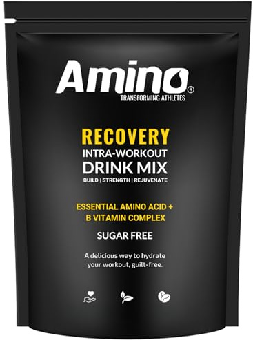 Amino Recovery - EAA & BCAA Intra Workout Powder - 7000mg EAA Amino Acid Recovery Drink & BCAA Powder - Protect Muscle & Aid Recovery - Sugar Free & Vegan (Cloudy Lemon, 44 Servings)