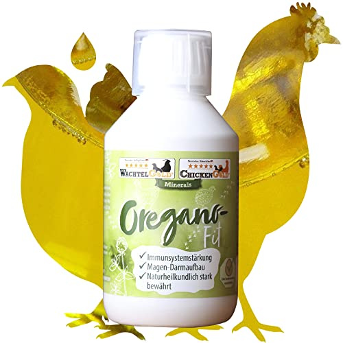 federgold® Oregano-Fit 500 ml – Flüssiger Oregano-Zusatz für Hühner & Wachteln – unterstützt Magen-Darm-Gesundheit, Immunsystem & Futteraufnahme – einfach übers Trinkwasser – natürlich & stark
