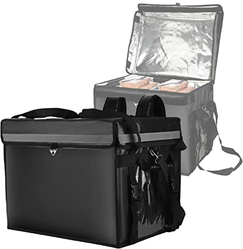WHYUNM26 44L / 62L Isolierter Pizzalieferbeutel Lebensmittellieferrucksack Auslaufsicherer Thermorucksack wasserdichte Tasche für Camping-Picknick Im Freien,Volumn44L