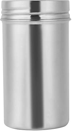 Qcwwy Stainless Steel Sealed Storage Jar, Airtight Kitchen Food Container for Tea, Coffee Grounds and Beans, Portable Canister for Kitchen Counter (L)