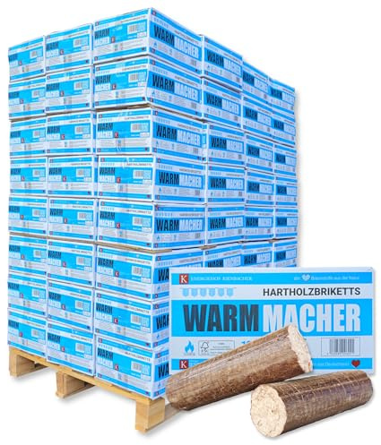 960kg Nestro Hartholzbriketts 96x10kg Karton FSC Gluthalter Kamin Ofen Brenn Holzbriketts Heiz Grill Smoker Kohle | Energie Kienbacher