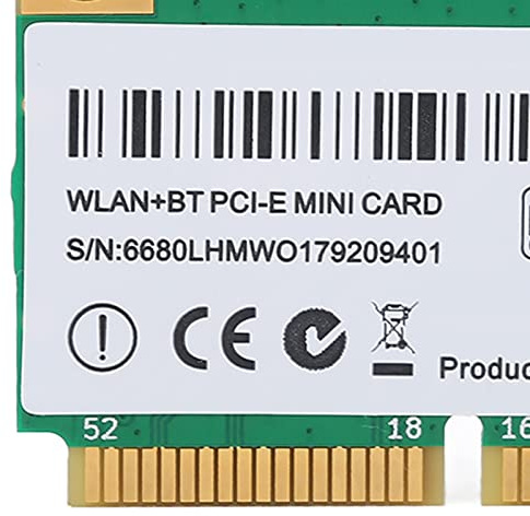 AX210HMW WiFi 6 Wireless Card 802.11AXMini PCIE WiFi Card PCI Express Network Adapter 2.4G/574Mbps 5G/2400Mbps 6G/2400Mbps BT5.2 WiFi Net Card für WIN10 (64bit)