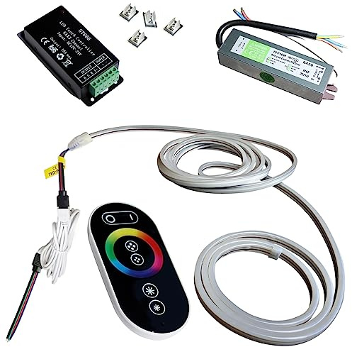1-5 m RGB 12V + 230V Netzteil + Verlängerung (3m) LED Streifen Stripe Licht Unterbankbeleuchtung Saunabeleuchtung Saunalampe (1m - m/79,99€)