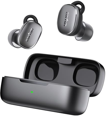 EarFun Free Pro 3 Casque Bluetooth in Ear avec réduction du Bruit, Audio Hi-FI, Son Snapdragon, aptX Adaptive, 6 Microphones HD Appels, Multipoint, Batterie 33H, Charge sans Fil, égaliseur Individuel