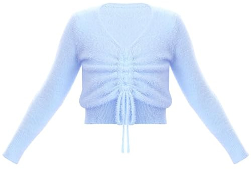 HEARTTOUCH Mädchen Warme Ballettjacke Wickeljacke Langarm Ballett Oberteile Tanztop Herbst Winter Ballettkleidung Tanzbekleidung