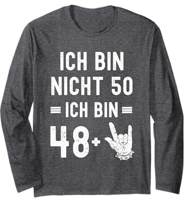 Metalhead 50. Geburtstag Metal Fork Pommesgabel Heavy Metal Langarmshirt