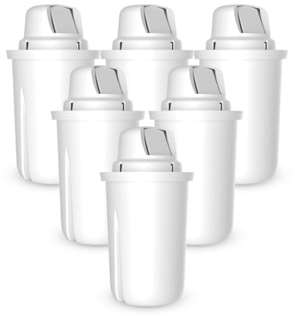Dafi | Standard Classic Vattenfilter | Ersättningsfilterpatroner kompatibla med Brita och PearlCo | Minskar vattenhårdheten | alternativ till flaskvatten | BPA-fri | 6-pack