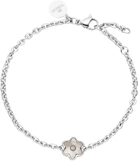 Purelei Flourish Armband (Silber) – Elegantes, verspieltes Damen Armband – Edelstahl – Verstellbare Länge 16-19 cm – Hawaiianisch inspiriert & wasserfest