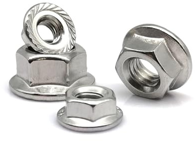 Handmutter 10 Stück Linksgewinde M4 M5 M6 M8 M10 M12 304 Edelstahl Rückwärtsdrehung Sechskant Sechskant Gezahnt Lock Spinlock Flanschmutter (Size : 10pcs M8)