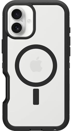 OtterBox Defender Series XT Hülle für iPhone 16 Plus, Transparent/Schwarz | MagSafe, Stoßfest und ultra-robust, Schützende Hülle, 7x getestet nach Militärstandard, Keine Einzelhandelsverpackung