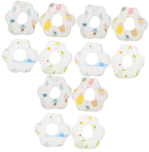 TOYANDONA 12 Stk Lätzchen -speicheltücher Speicheltücher Für Kleinkinder -waschlappen Babywaschlappen Für Neugeborene Babyhandtuch Bedrucken Babyspeicheltuch Babyversorgung Baumwolle