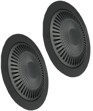 SHOWERORO Barbecue Set 2 Non-Stick Griddle Plates Outdoor BBQ Grill Portable Baking Tray