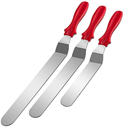 Pesderty Juego de EspáTula Offset EspáTula de Glaseado en áNgulo de Glaseado de Pasteles para Decorar