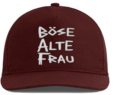 tshirtladen Böse alte Frau Snapback Cap - Bestickte Damen Cap mit frechem Spruch - Lustiges Statement für Frauen mit Meinung - Verstellbar & ausdrucksstark