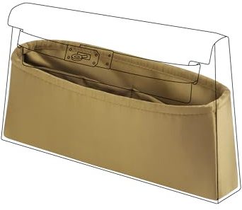 DGAZ Anpassen Satin Handtasche Einsatz für Kelly Elan, 48 Farben | Satin Innenfutter, Organizer oder Taschenstütze wählbar, Perfekte Passform