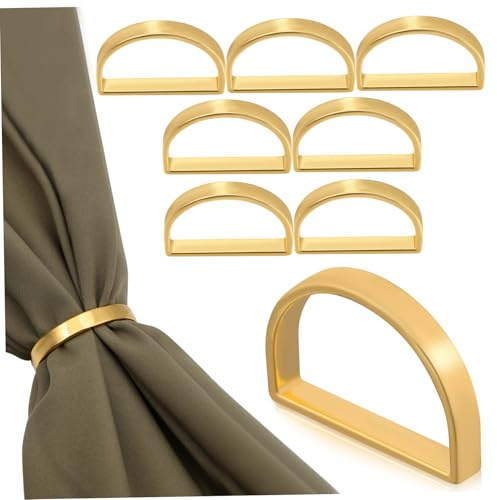 DIKACA 8 Pezzi Porta Tovaglioli in Zinco da Design Compatto ed per Decorazioni Tavola da Pranzo Fermatovaglioli Resistenti e Raffinati per Domestico e Ristoranti