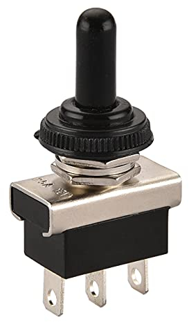Heschen Interruttore a levetta in metallo Flick Flip 12V 25A SPDT ON/OFF/ON 3 posizioni 3 pin per cruscotto auto con tappo impermeabile