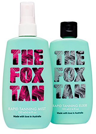 The Fox Tan Fox Komplettset mit Bräunungsbeschleunigern - Vegan, Tierversuchsfrei, für dunkle Hauttöne, Creme, Elixir