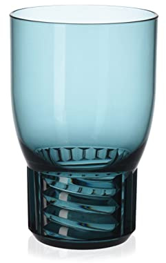 Kartell 01513AZ Verre à Eau, Plastique, Bleu Ciel, 8,5 x 8,5 x 13 cm