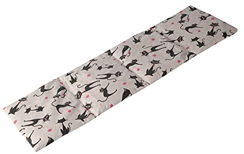 4-Kammer Bio-Dinkelkissen 20x60cm groß - Katze-Mimi - Wärmekissen & Kältekissen - Körnerkissen