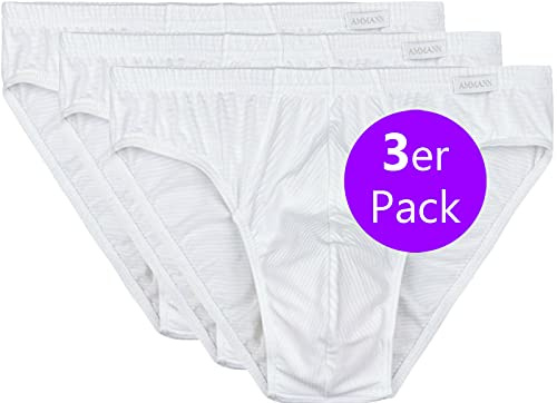 Ammann - Herren Mini Slip Cotton & More weiss 3er-Pack 6
