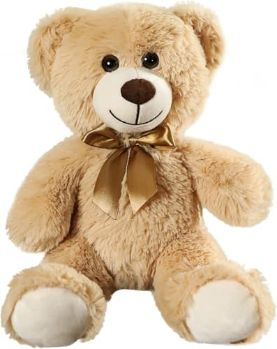 SNOWOLF Teddy Bear Peluche Carino Stuffed Animale Giocattolo Cuscino Bambola Regalo per Bambini Ragazzi Ragazza Compleanno Natale San Valentino (13.7In/35CM, Marrone)
