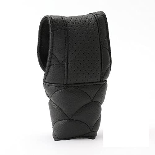 Asudaro Universal Auto Schaltknauf Abdeckung Leder Auto Schaltsack Abdeckung Anti-Rutsch Auto Schaltknauf Stiefel Car Gear Shift Abdeckung Auto Schaltknauf Schutz Auto Innenausstattung,Schwarz