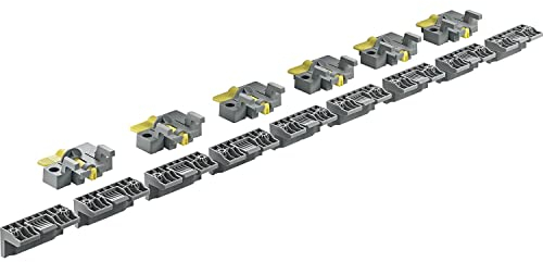 HETTICH 9278080 Top Line XL Adapter-Set für Führungs-und Laufprofile der Schiebetür, Kunststoff grau, Silber
