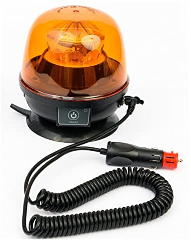 LED Arancione Rotante Lampeggiante Di Emergenza Ambrata Magnetica Calamitata Senza Fili 7 Funzioni Per Auro Camper Trattore Camion Veicoli Agricoli