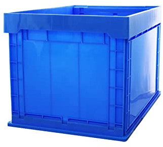 PAIDE P Cajas de Almacenamiento Plástico Plegable Norma Europea. Contenedor Apilable Adaptable a Pallet o Cadena de Producción. Caja Plástico Almacenaje con Pared Nervada. (60x40x40)