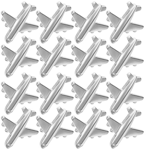 PRETYZOOM Metall Flugzeug Reißzwecken 12 Stück 3D Push-Pins Für Pinnwand Korktafel Weltkarte Büro Dekoration 0.79 Zoll