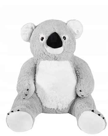 Gustaw Teddybär Groß XXL Koala - Plüschbär, Kuschelbär XXL Plüschtier, Spielgefährte und Deko in einem - Stofftier, Plüschtier Kuscheltier Teddy Bear (weiß und grau, 160cm)
