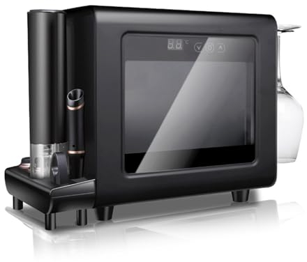 2-in-1-Weinset + Weinschrank mit konstanter Temperatur, Rotweinschrank, Hängebecher, konstante Temperatur und Luftfeuchtigkeit
