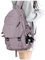 SEAFEW Mochila Mujer, Mochilas Escolares Adolescentes Casual Bolsos Mochila Portatil 14 pulgadas Impermeable Nylon Multi-Bolsillo Mochila para Niña Niño,Y8-Rosa morado