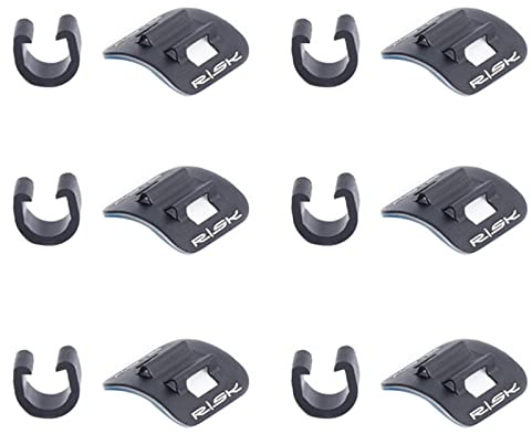 Pnuokn 6Pcs/set Bike Bicycle For 3M Adhesive Alloy Stick On Cable Guide C-Clip Hydraulic Brake Shift Cable Housing Holder Organ Bike Cable Guide Holder Bike Brake Cable Bicycle C Clips