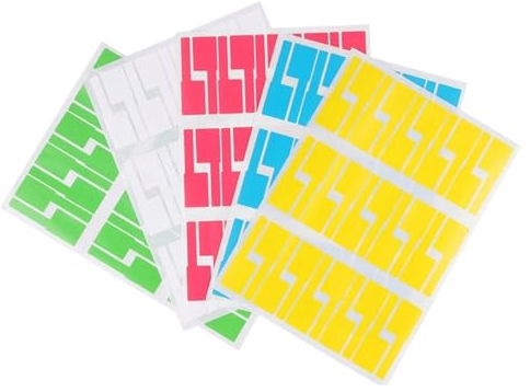 Kabelbeschriftung A4 Netzwerkkabel-Etikettenaufkleber, bunt, wasserdicht, selbstklebend, Drahtetiketten for elektrische Kabel, organisieren die Kabelidentifikation Kabel Beschriftung(Random-10sheet)
