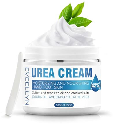 Eveellyn Urea Cream 40 Percent, Urea Foot & Hand Cream for Dry Cracked, Callus Remover Nourishes Soften For Dry And Hard Skin, 100g