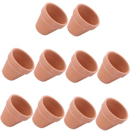 Milisten Blumentöpfe für Den Schreibtisch 10er-Pack Terrakotta-töpfe Entwässert und Dekorativ Ideal für Sukkulenten Mini-blumentöpfe Als Dekoration für Den Innenbereich