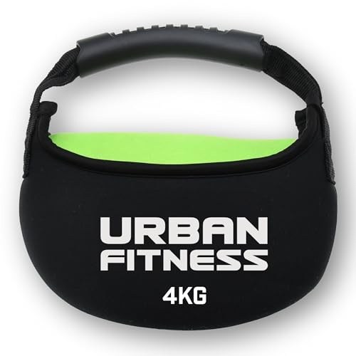 Urban Fitness Kugelhantel aus Stoff, weicher Gummigriff, bodensicheres Design, Neopren, sandgefüllte Gewichte, Kraft, Ausdauer, Heim-Fitnesstraining