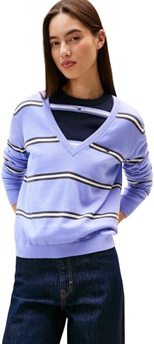 Tommy Jeans Jersey Mujer Essential con Cuello de Pico