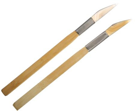 Uonlytech Strumento Lucidante con Manico in Legno 2 Pezzi per La Creazione di Gioielli Strumento Lucidante per Artigianato Colore Casuale