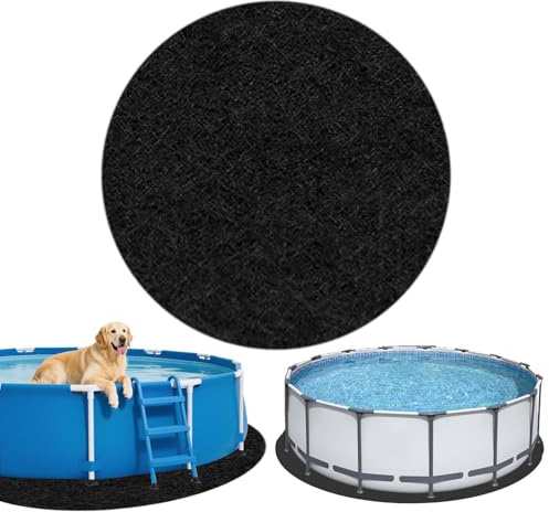 Tappeto Geotessile Per Piscina Fuori Terra Rotondo【12/14/15/18/21/24/27ft】Base Protettiva Anti Perforazione, Rivestimento Esterno Resistente Per Piscine Interrate E Fuori Terra (Square 3mx4m)