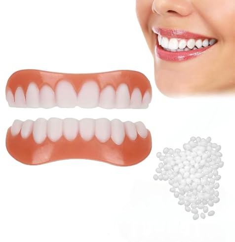 Genérico Dientes Postizos Juego De Prótesis Dentales Silicona Dientes De Carillas Cosméticas Dentaduras Temporales