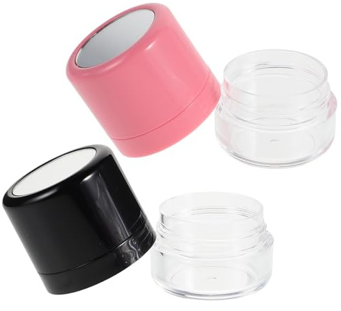 Hohopeti Botella Aplicadora de Polvo Suelto para Viaje 2piezas con Esponja y Espejo Control de Aceite y Mejora Línea del Cabello Plástico Reutilizable