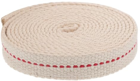 VICASKY Mèche Plate en Coton 1,5 Cm de Large, 2 Mètres pour Lampe à Pétrole, Mèche de Lanterne en Coton pour Camping et Éclairage D’intérieur, Accessoire de Remplacement pour Lampes